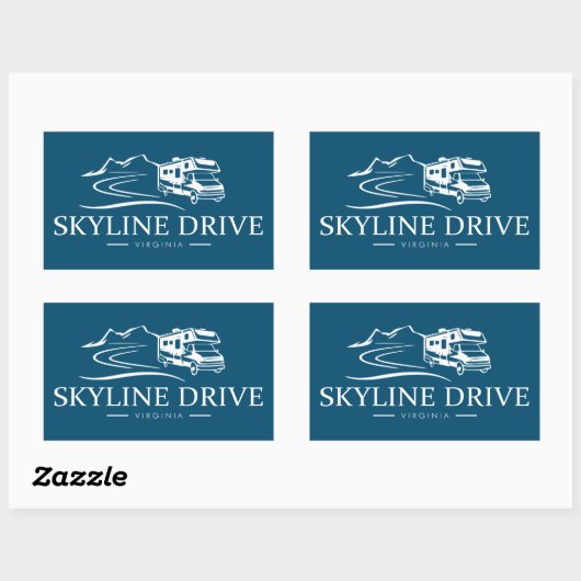 Skyline Drive Virginia Freizeitfahrzeug Rechteckiger Aufkleber (Blatt)