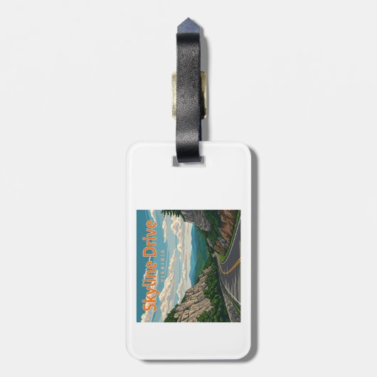Skyline Drive Virginia Landschaft Gepäckanhänger (Rückseite vertikal)