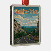 Skyline Drive Virginia Landschaft Ornament Aus Metall (Rechts)