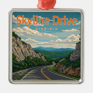 Skyline Drive Virginia Landschaft Ornament Aus Metall