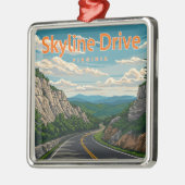 Skyline Drive Virginia Landschaft Ornament Aus Metall (Links)