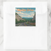 Skyline Drive Virginia Landschaft Quadratischer Aufkleber (Tasche)