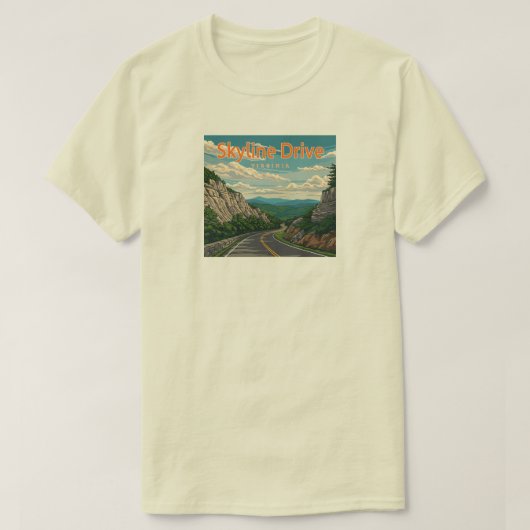 Skyline Drive Virginia Landschaft T-Shirt (Design vorne)