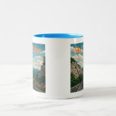 Skyline Drive Virginia Landschaft Zweifarbige Tasse (Mittel)