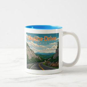 Skyline Drive Virginia Landschaft Zweifarbige Tasse