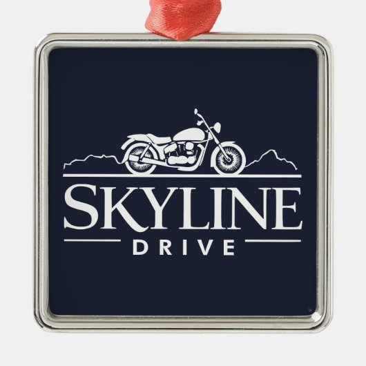 Skyline Drive Virginia Motorrad Ornament Aus Metall (Vorne)