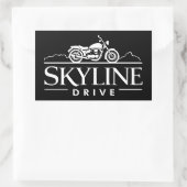 Skyline Drive Virginia Motorrad Rechteckiger Aufkleber (Tasche)