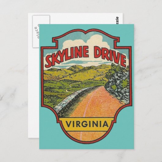 Skyline Drive, Virginia Postcard Postkarte (Vorne/Hinten)