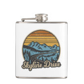 Skyline Drive Virginia Retro Flachmann (Vorderseite)