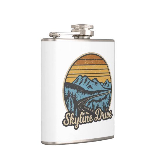 Skyline Drive Virginia Retro Flachmann (Rechts)