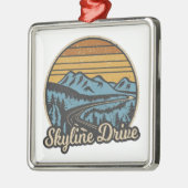 Skyline Drive Virginia Retro Ornament Aus Metall (Links)