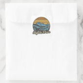 Skyline Drive Virginia Retro Quadratischer Aufkleber (Tasche)