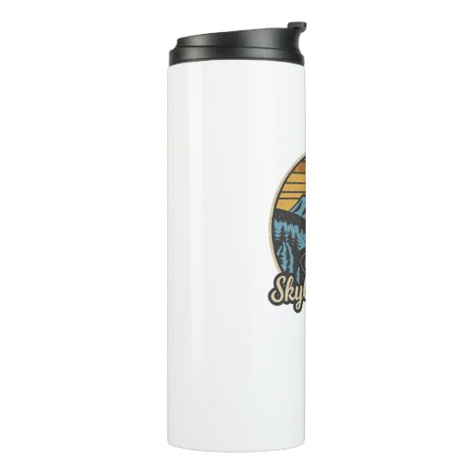 Skyline Drive Virginia Retro Thermosbecher (Nach links gedreht)