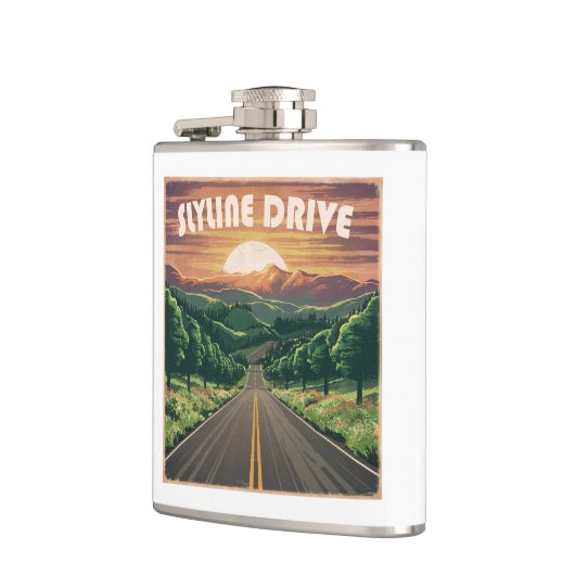 Skyline Drive Virginia Sunset Flachmann (Links)