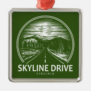 Skyline Drive Virginia Wald Ornament Aus Metall