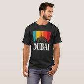 Skyline Dubai Retro Burj Khalifa Vereinigte Arabis T-Shirt (Vorne ganz)