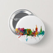 Skyline Edinburghs Schottland Button (Vorne & Hinten)