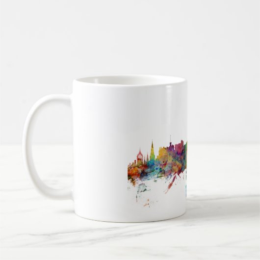 Skyline Edinburghs Schottland Kaffeetasse (Links)
