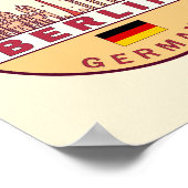 Skyline-Emblem in Berlin Deutschland Poster (Ecke)