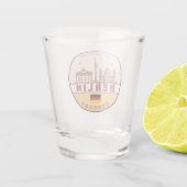 Skyline-Emblem in Berlin Deutschland Schnapsglas (Rückseite)