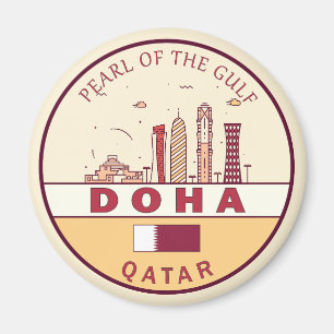 Skyline-Emblem in Doha-Katar Magnet