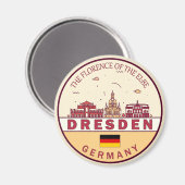 Skyline-Emblem in Dresden Magnet (Vorderseite/Rückseite)