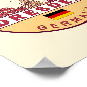 Skyline-Emblem in Dresden Poster (Ecke)