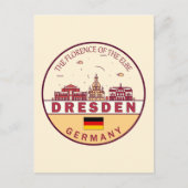 Skyline-Emblem in Dresden Postkarte (Vorderseite)
