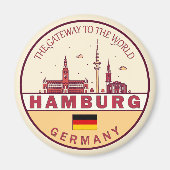 Skyline-Emblem in Hamburg Magnet (Vorne)