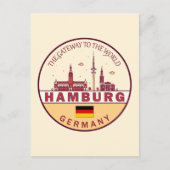 Skyline-Emblem in Hamburg Postkarte (Vorderseite)