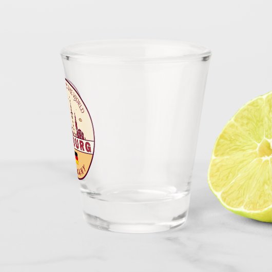 Skyline-Emblem in Hamburg Schnapsglas (Rechts)