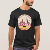 Skyline-Emblem in Hamburg T-Shirt (Vorderseite)