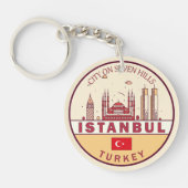 Skyline-Emblem in Istanbul, Türkei Schlüsselanhänger (Vorderseite)