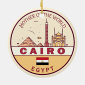 Skyline-Emblem in Kairo Ägypten Keramik Ornament (Hinten)