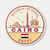 Skyline-Emblem in Kairo Ägypten Magnet (Vorne)