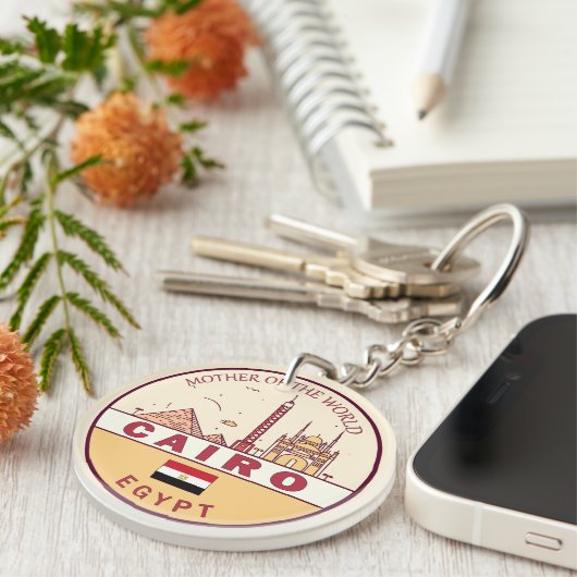 Skyline-Emblem in Kairo Ägypten Schlüsselanhänger (Vorderseite rechts)