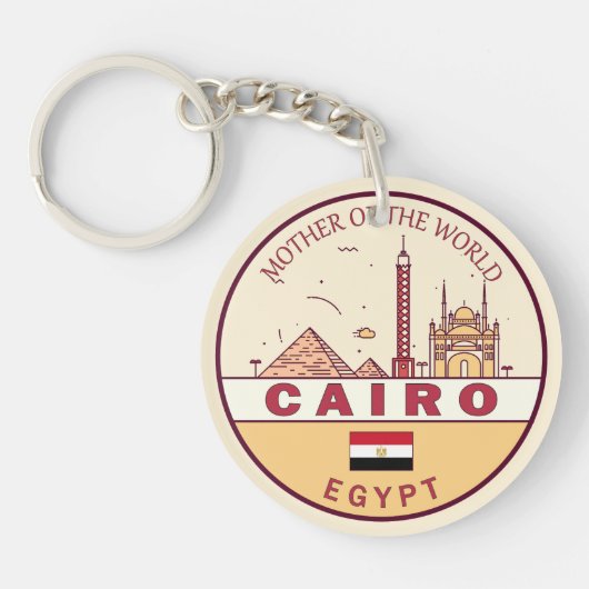 Skyline-Emblem in Kairo Ägypten Schlüsselanhänger (Vorderseite)