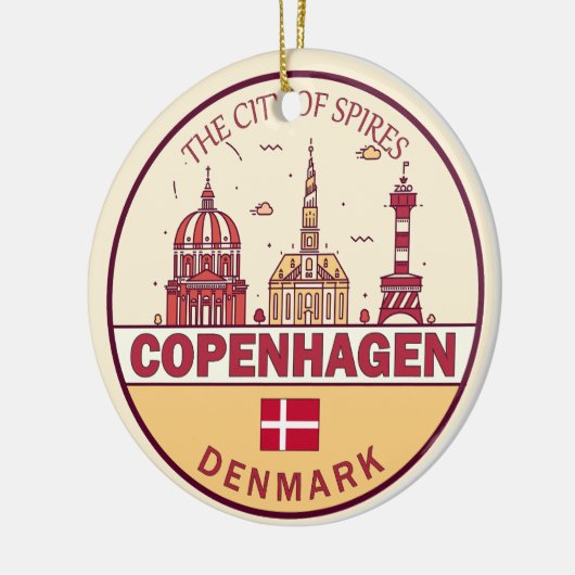 Skyline Emblem in Kopenhagen Keramik Ornament (Links)