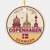 Skyline Emblem in Kopenhagen Keramik Ornament (Hinten)