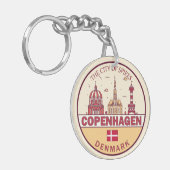 Skyline Emblem in Kopenhagen Schlüsselanhänger (Vorderseite links)