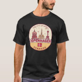 Skyline Emblem in Kopenhagen T-Shirt (Vorderseite)