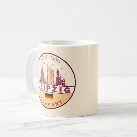 Skyline-Emblem in Leipzig Kaffeetasse (Vorderseite Links)