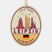 Skyline-Emblem in Leipzig Keramik Ornament (Rechts)