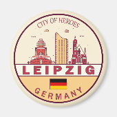 Skyline-Emblem in Leipzig Magnet (Vorne)