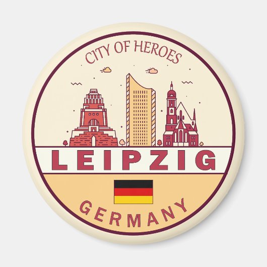 Skyline-Emblem in Leipzig Magnet (Vorne)