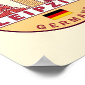 Skyline-Emblem in Leipzig Poster (Ecke)