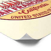 Skyline Emblem in San Francisco, Kalifornien Poster (Ecke)