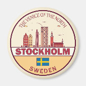 Skyline-Emblem in Stockholm Magnet (Vorne)