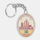 Skyline-Emblem in Stockholm Schlüsselanhänger (Vorderseite links)
