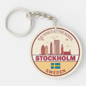 Skyline-Emblem in Stockholm Schlüsselanhänger (Vorderseite)